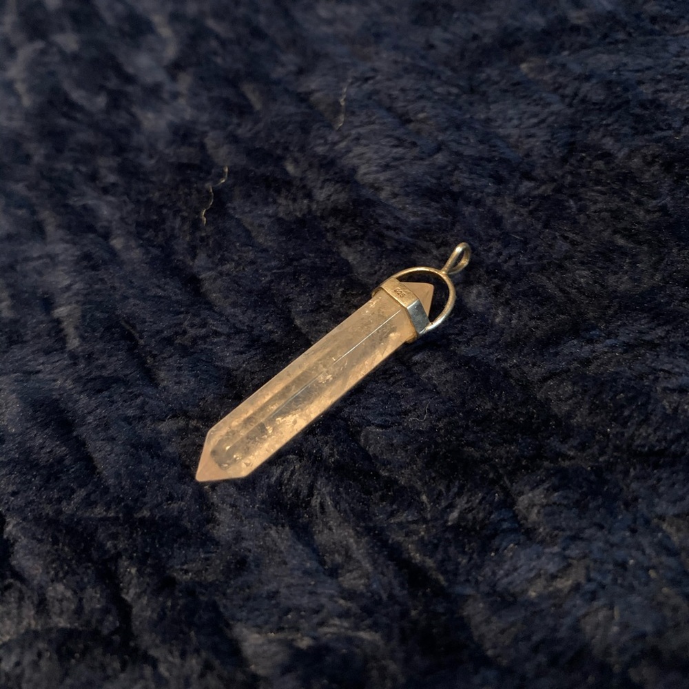 rose quartz crystal charm